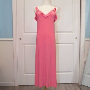 ZARA Ruffle Trim Slip Dress – Bubblegum Pink, Size M